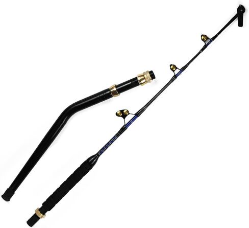 2-Pieces Deep Sea Fishing Rods, Topline Tackle Fishing Pole with 3+1 Roller Guides,Trolling Fishing Rod for Salt Water in Kuwait