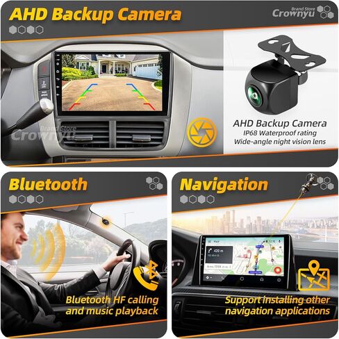 لـ Pilot 2006 2007 2008 راديو متوافق مع Carplay لاسلكيًا Android Auto ترقية Android Car Stereo Bluetooth Navigation GPS Touch Screen FM WiFi Multimedia Player Backup Camera Head Unit in Kuwait