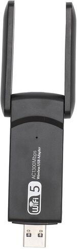 محول واي فاي USB 3.0 من SUNGOOYUE، محول شبكة لاسلكي AC 1300Mbps ثنائي النطاق 5 جيجا هرتز 2.4 جيجا هرتز مع تقنية MU MIMO وهوائيات عالية الكسب 2Dbi، لـ 7 8 10 OS X in Kuwait