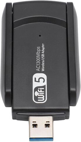 محول واي فاي USB 3.0 من SUNGOOYUE، محول شبكة لاسلكي AC 1300Mbps ثنائي النطاق 5 جيجا هرتز 2.4 جيجا هرتز مع تقنية MU MIMO وهوائيات عالية الكسب 2Dbi، لـ 7 8 10 OS X in Kuwait