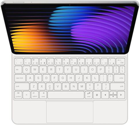 حافظة لوحة المفاتيح لجهاز Xiaomi Mi Pad 7/7 Pro 11.2 بوصة 2024، حامل ناتئ مغناطيسي عائم، حافظة واقية نحيفة للغاية مع لوحة مفاتيح بإضاءة خلفية، لوحة تتبع متعددة اللمس، أبيض in Kuwait