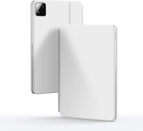 حافظة لوحة المفاتيح لجهاز Xiaomi Mi Pad 7/7 Pro 11.2 بوصة 2024، حامل ناتئ مغناطيسي عائم، حافظة واقية نحيفة للغاية مع لوحة مفاتيح بإضاءة خلفية، لوحة تتبع متعددة اللمس، أبيض in Kuwait
