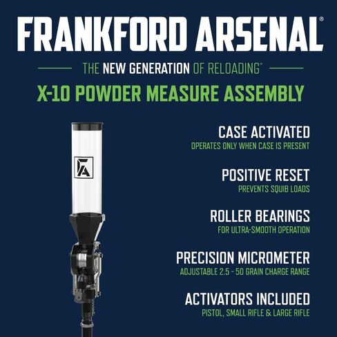 ملحقات Frankford Arsenal X-10 للصحافة التقدمية، قياس المسحوق، رأس الأداة، لإعادة التحميل وصناعة الأسلحة in Kuwait