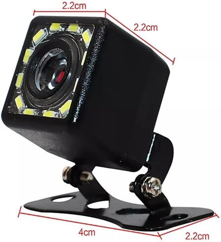Car Backup Camera Waterproof, 170° Wide Angle Rear View Camera with 12 LED Night Vision, Universal Reversing Assist Parking Camera for Vehicle Truck SUV RV Pickup, 12-24V, RCA Cable in Kuwait