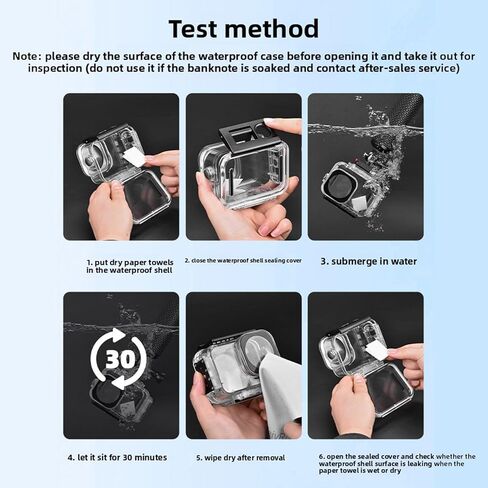 60M Water Proof Dive Case for Action 6 Camera | Professional Underwater Housing with Anti Fog Design, Magnetic Quick Release & 1/4" Screw Port Ideal for Snorkeling in Kuwait