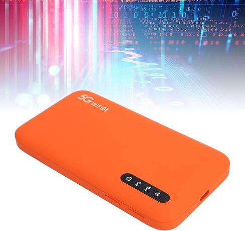 راوتر هوت سبوت متنقل 5G، نطاق عالي السرعة محمول مع فتحة بطاقة SIM يدعم 16 جهازًا، بطارية 6100 مللي أمبير في الساعة، المزيد من هذا الضوء سهل in Kuwait
