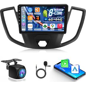 [Qualcomm 8 Core 4+64G] راديو سيارة Android 15 لسيارة Ford Transit 150 250 350 2015-2019 - Carplay لاسلكي وAndroid Auto - شاشة لمس 9 بوصة 1280 * 720 - DSP/GPS/SWC + كاميرا احتياطية AHD in Kuwait
