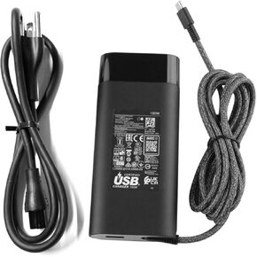 شاحن USB-C أصلي 100 واط متوافق مع HP OmniBook 7 16-ay0075cl 16-ay0087nr 16-ay0500nr 16-ay0575cl 16-az0097nr 16-az0595cl 16-ay0000 16-ay0010ca 16 بوصة PC 100 واط من النوع C شاحن PSU in Kuwait