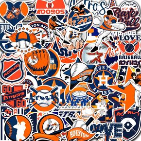 60pcs Houston Baseball Astroz Sticker Set - Cool Vinyl Decals for Laptops, Water Bottles, Cars, Skateboards - Fun Gift for Kids, Teens & Adults - Inspired by Mighty Astrosss in Kuwait