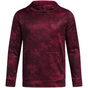 Under Armour Armour Fleece Printed Hoodie, Black (002)/Black, Youth Medium in Kuwait