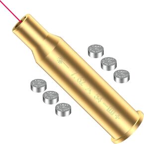 7.62X54MM Red Dot Laser Bore Sight Cartridge 7.62 * 54mm Laser Boresighter with 2 Sets of Batteries for Hunting in Kuwait