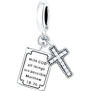 NUJIFFY 925 Sterling Silver Charms Beads for Bracelets & Necklaces, Angel Cross Pendants, Cute Retro Vitality Charm Gifts Jewelry for Women Men Teens in Kuwait
