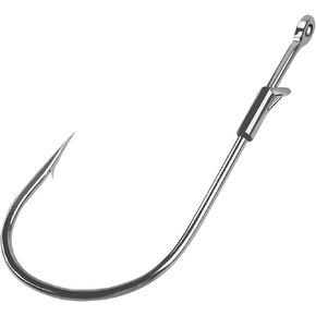 Worm Hooks Flipping Hooks Round Bend Straight Shank Heavy Cover Bass Fishing Hooks Drop Shot Hook for Plastic Worms Texas Neko Rig Bait Keeper Hooks Freshwater Saltwater 10/30 Pack in Kuwait