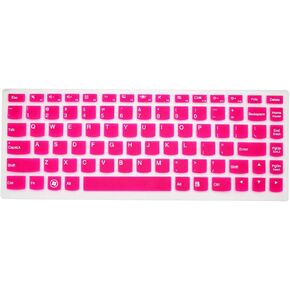 Hot Pink Ultra Thin Silicone Gel Keyboard Cover for Lenovo IdeaPad U300 U300s U310 U400 U410 U430 U430p Z400 P400 S300 S400 S405 Yoga 13-IFI, Yoga 2 Pro, Yoga 2 13-inch Convertible Ultrabook Laptop with Application Kit (Please Compare Keyboard Layout and  in Kuwait