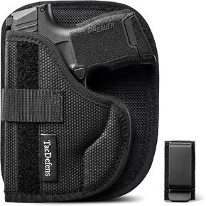 SlimOmni P365 Holster Pocket & IWB Combo (Pocket & IWB Holster for Sig P365), Omni-Carry Ambidextrous, Omni-Adjustable Height & Cant, Removable Backer, Metal Clip Included in Saudi Arabia