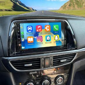 راديو ستيريو للسيارة Android 15 Double Din لسيارة Mazda 6 GL GJ 2012-2017 مع Carplay لاسلكي Android Auto 9 بوصة شاشة لمس لسيارة Mazda 6 GL GJ ستيريو GPS بلوتوث WiFi FM RDS DSP SWC in Kuwait
