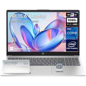 كمبيوتر محمول HP 2026 بشاشة لمس 15 بوصة، شاشة لمس 15.6 بوصة FHD IPS للطلاب والأعمال، الجيل الثالث عشر Intel Core i5 (Beat i7-1255U)، ذاكرة الوصول العشوائي 32 جيجابايت 1 تيرابايت SSD Windows 11 Pro، مفتاح Copilot، لوحة أرقام مكونة من 10 مفاتيح in Kuwait