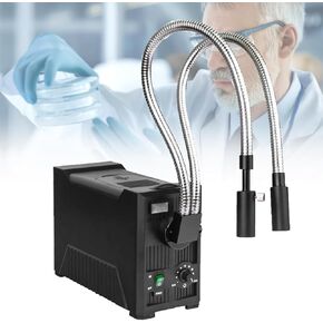 Fiber Optic Microscope Illuminator, 150W Halogen Cold Light Source, Dual Gooseneck Adjustable Aperture, Wavelength 570-900 NM, for Lab Research Scientific Experiments in Saudi Arabia