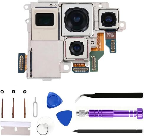 OEM Galaxy S22Ultra Main Rear Camera Replacement Original for Samsung Galaxy S22 Ultra 5G SM-G908U SM-G908U1 Back Camera Module Part Repair with Tools（US Version in Kuwait