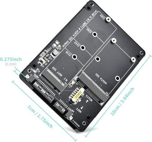 استبدال محول MSATA/M.2 NGFF إلى SATA III ملحق حاوية محرك الأقراص الصلبة SSD مقاس 2.5 بوصة in Kuwait