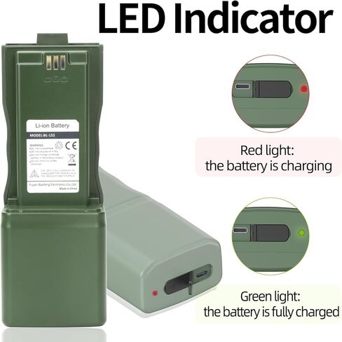 BAOFENG AR-152 PRO Radio Battery 12000mAh Battery for baofeng AR-152 Walkie Talkies With USB-C Charger BL-152 for Two Way Radio in Kuwait