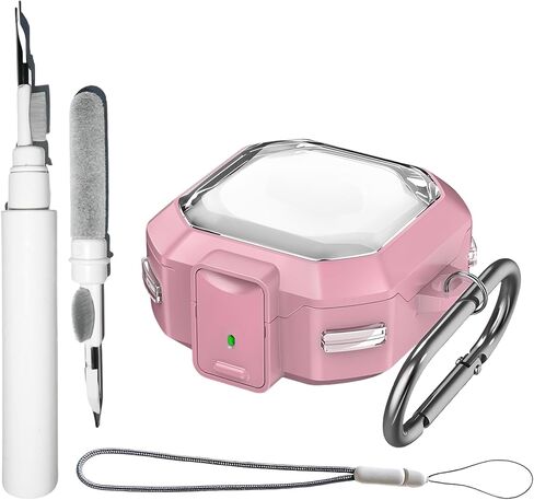 حافظة قفل آمنة متوافقة مع هاتف Samsung Galaxy Buds 4/4 Pro مع مجموعة أدوات التنظيف، حبل سلسلة مفاتيح، غطاء ناعم من مادة TPU+PC مقاوم للصدمات ومضاد للانزلاق للرجال والنساء in Kuwait