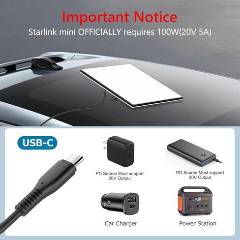 محول PD USB C DC 12-24 فولت إلى 30 فولت 2 أمبير تيار مستمر سلك طاقة لمحول Starlink Mini لتحويل الطاقة، لمصدر PD لبنك الطاقة، Starlink Mini USB Type C إلى شاحن الطاقة in Kuwait