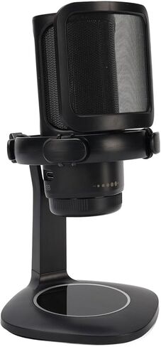 Gaming USB Microphone with RGB, Cardioid Condenser, Pop Filter & Touch Control for PC, Streaming, Podcasting, Desktop Setup in Kuwait