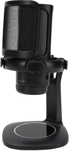 Gaming USB Microphone with RGB, Cardioid Condenser, Pop Filter & Touch Control for PC, Streaming, Podcasting, Desktop Setup in Kuwait