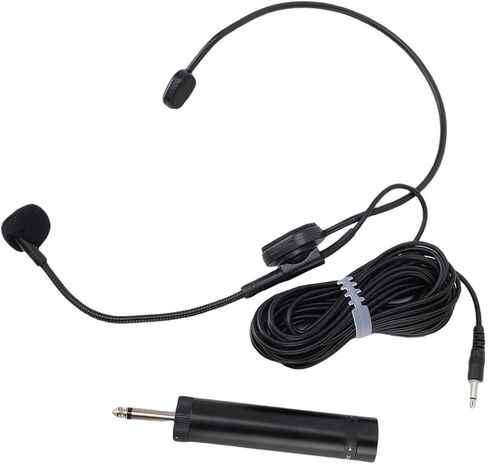 Headset Microphone, 3.5mm Jack Loud Clear HiFi Sound Microphone, 360 Flexible Adjustable Boom Mic with 1.2m Cable, Ideal for Singing, Teaching, Presentation in Kuwait