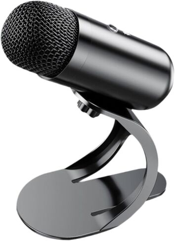 Noise Cancellation USB Mic Desktop Podcasting Mic Compact Plug and Play Podcast Microphone USB Microphone for Gaming Computer, without RBG Lights in Kuwait