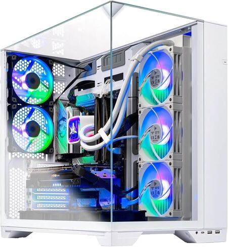 Skytech Gaming O11 Vision Gaming PC, AMD Ryzen 7 7700X 4.5GHz, AMD RX 9070XT 16GB VRAM, 1TB Gen4 NVMe SSD, 32GB DDR5 RAM 6000, 850W Gold ATX 3 PSU, 360 ARGB AIO, WI-FI 5, Windows 11, Desktop in Kuwait