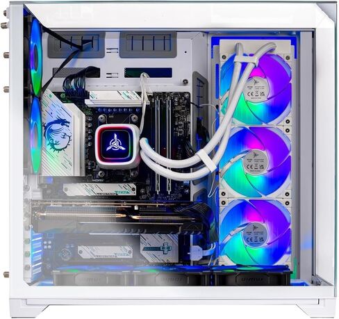 Skytech Gaming O11 Vision Gaming PC, AMD Ryzen 7 7700X 4.5GHz, AMD RX 9070XT 16GB VRAM, 1TB Gen4 NVMe SSD, 32GB DDR5 RAM 6000, 850W Gold ATX 3 PSU, 360 ARGB AIO, WI-FI 5, Windows 11, Desktop in Kuwait