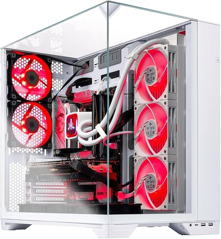 Skytech Gaming O11 Vision Gaming PC, AMD Ryzen 7 7700X 4.5GHz, AMD RX 9070XT 16GB VRAM, 1TB Gen4 NVMe SSD, 32GB DDR5 RAM 6000, 850W Gold ATX 3 PSU, 360 ARGB AIO, WI-FI 5, Windows 11, Desktop in Kuwait
