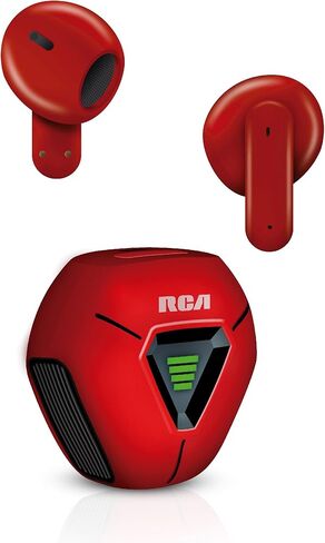 RCA Wave-78 True Wireless Earbuds, Bluetooth 5.2 Headphones with Microphone, Charging Case, 20H Playtime, Hi-Res Audio, Sweat Resistant, Compact in-Ear Design, Noise Cancelling, Black in Kuwait