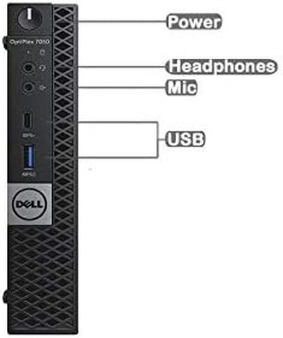 كمبيوتر مكتبي Dell Optiplex 7050 Micro Form Factor، Intel i7 7700T 2.9 جيجا هرتز، 32 جيجا DDR4، 512 جيجا NVMe M.2 SSD، HDMI، Windows 11 (متجدد) in Kuwait