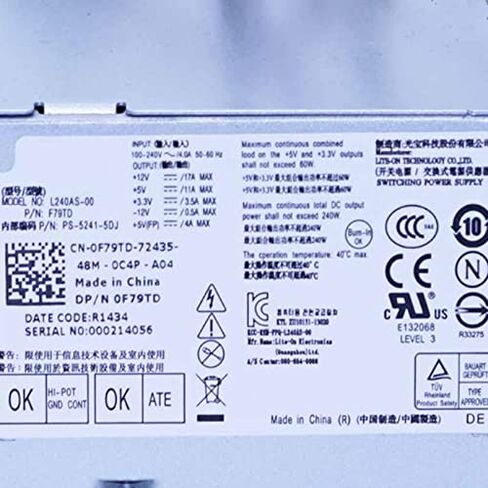 PSU for 390 790 990 3010 7010 9010 240W Power Supply L240AS-00/01 D240AS-00 H240AS-00 RV1C4 T5VF6 1GC38 2TXYM in Kuwait