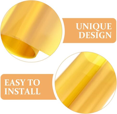 TEHAUX Sunset Atmosphere Lighting Color Film 30cm X 300cm Pet Overlay Sheet for Photography and Stage Lighting Color Correction Filter Yellow in Kuwait