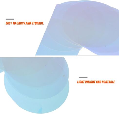 NUOBESTY 15pcs LED Light Filter Gels Sheets for Stage and Studio Lighting, Self-Adhesive Warm Color Changing Film Overlays, 10cm Rainbow DIY Lighting Gel Sheets in Kuwait