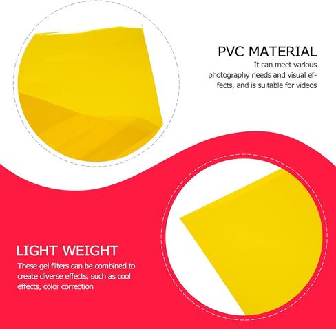 NUOBESTY Ambient Lighting Filter Pet Sheet 40x100cm Yellow Color Correction Film for Photography Video Studio LED Light Gel for Mood Lighting in Kuwait