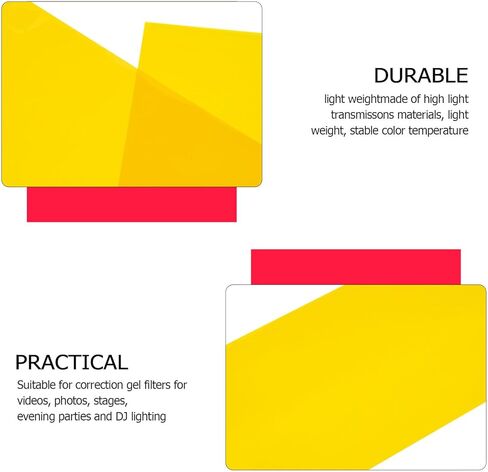 NUOBESTY Ambient Lighting Filter Pet Sheet 40x100cm Yellow Color Correction Film for Photography Video Studio LED Light Gel for Mood Lighting in Kuwait