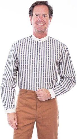 Scully Rangewear Men's Rangewear Diamond Print Striped Long Sleeve Western in Saudi Arabia