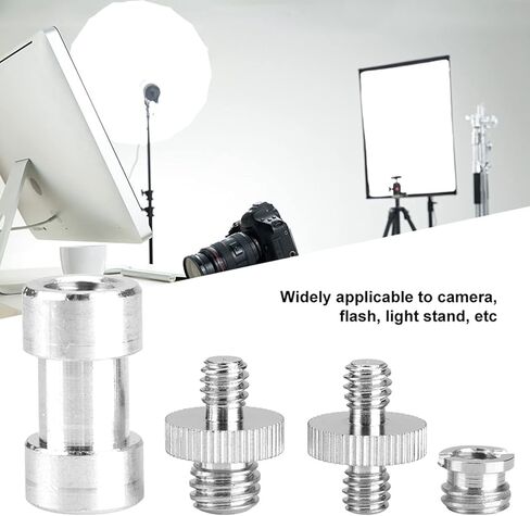 20pcs Threaded Camera Adapter Screws 1/4 Inch & 3/8 Inch Metal Converters - Precise CNC Machined, Durable Anti - Rust Connectors for Photography Accessories and Light Stand in Kuwait