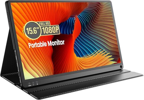 Portable Monitor 13.3 Inch 1080P USB-C HDMI Ultra Slim Travel Monitor with Protective Cover & Speakers, Plug&Play External Screen for Laptop/PC/Phone/Mac in Saudi Arabia