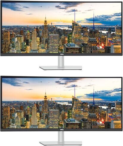شاشة Dell P3424WEB منحنية مقاس 34 بوصة 1440P WQHD 2K، وعبوتان P3424WE كاملة الإرساء، ومنفذ DisplayPort، وUSB Hub، وUSB-C، وإيثرنت، وكاميرا ويب، ومكبر صوت وميكروفون (متجدد) in Kuwait