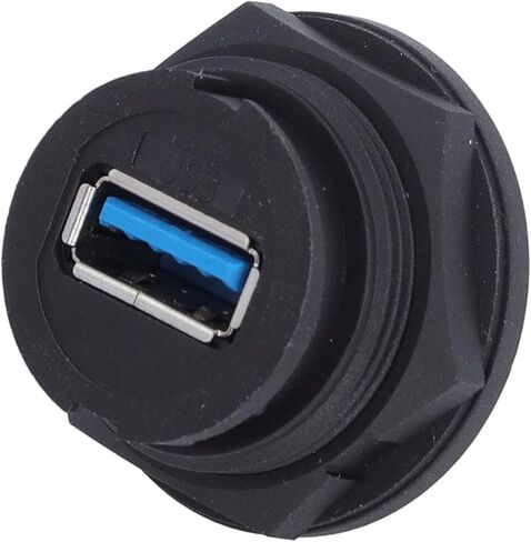 Walfront USB Connectors Bulkhead USB 3.0 Water Proof Female Socket Panel Mount Connector 16 Cores Card Buckle Type Female Socket for Communicating in Kuwait