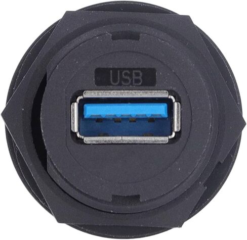 Walfront USB Connectors Bulkhead USB 3.0 Water Proof Female Socket Panel Mount Connector 16 Cores Card Buckle Type Female Socket for Communicating in Kuwait