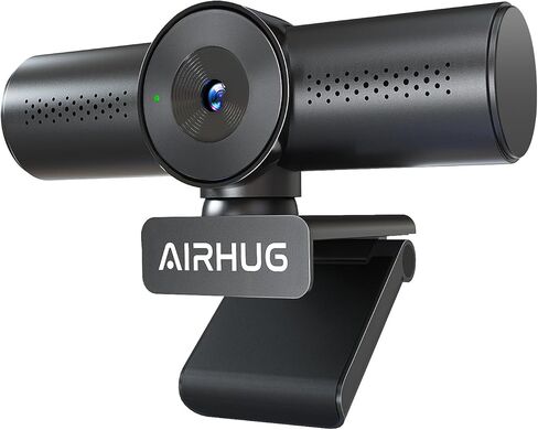 كاميرا ويب AIRHUG 2K 60 إطارًا في الثانية، كاميرا بث مع مستشعر سوني 8 ميجابكسل، ميكروفونات مزدوجة متعددة الاتجاهات، تركيز تلقائي PDAF، عرض مركز 60 درجة للاجتماعات عبر الإنترنت، غطاء خصوصية مدمج، التوصيل والتشغيل لنظام التشغيل Windows/Mac in Kuwait