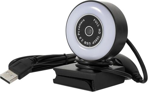 Housoutil 1080p HD USB Webcam with Microphone, Drive-Free Computer Camera for Online Meetings and Streaming, Plug and Play High-Definition Video Camera Compatible with Laptop and Desktop in Kuwait