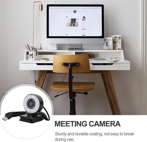 Housoutil 1080p HD USB Webcam with Microphone, Drive-Free Computer Camera for Online Meetings and Streaming, Plug and Play High-Definition Video Camera Compatible with Laptop and Desktop in Kuwait